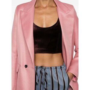 Forte Forte Velvet Cropped Tank Top Black Womens Size 1 US 4